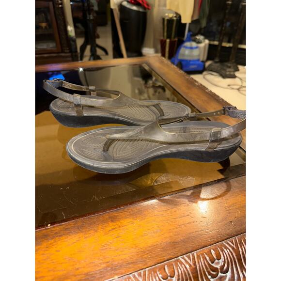 ⭐️ Women’s Crocs Brown Thong Sandals Size 7. Beachy. Confort. Casual. - Picture 3 of 5